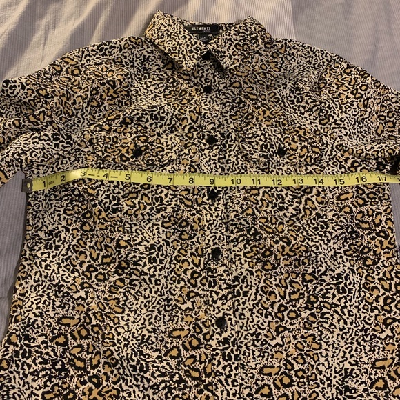 Elementz Leopard Button-down Blouse - Picture 6 of 8